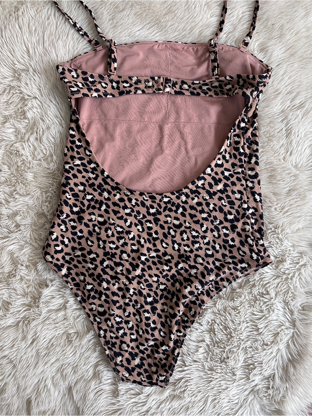 Aerie Leopard Print One-Piece Swimsuit Size M - Picture 3 of 3
